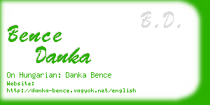 bence danka business card